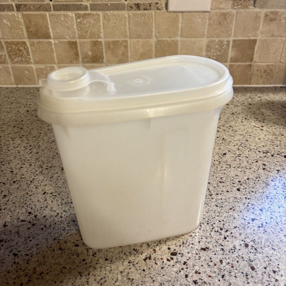 Vintage 1 Quart TUPPERWARE Store & Pour #792-2 Beverage Buddy Flip Top Lid 564-1